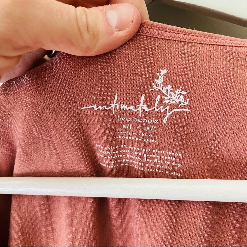 Free People Lucky You Layering Top Copper/Pink Sz M/L
